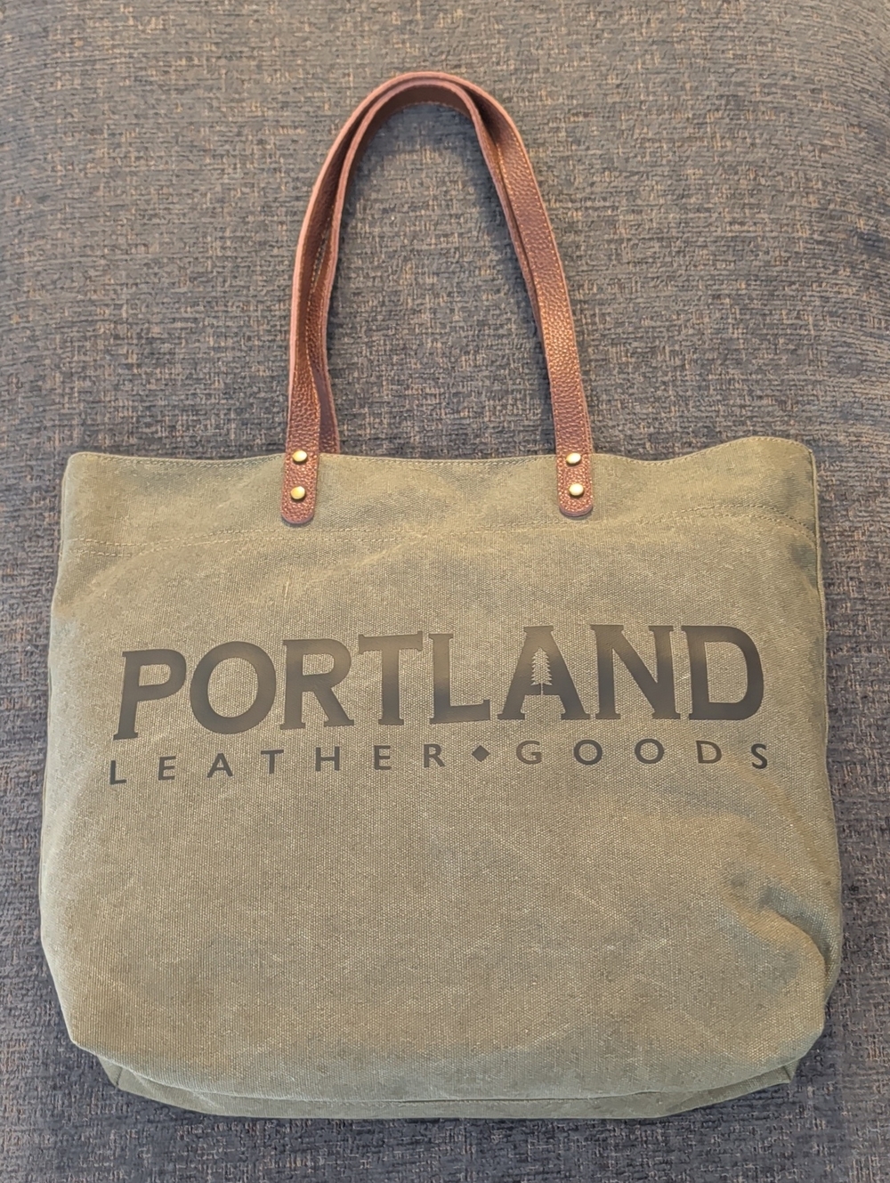 Portland Leather Deadwood Canvas Tote New